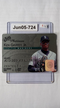 1995 Studio Platinum Baseball Card Ken Griffey Jr. 5 Mariners
