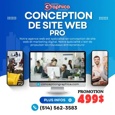 Conception de Site Web 499$, Graphiste, Website design, View more