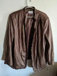 BROWN SLIP ON Fall JACKET,NEW