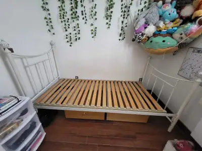 lit fille avec tirroirs et matelas, View more