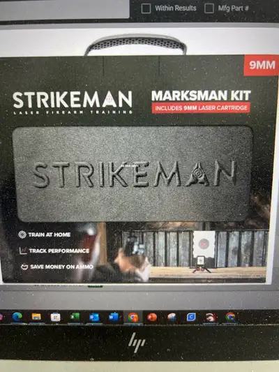 Strikeman dry fire training system 9MM target, phone mount, ejection tool, soft shell carry case,