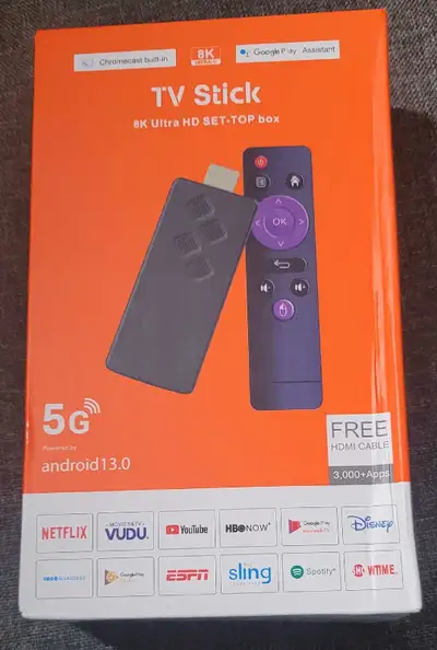 Experience seamless streaming with this new 8K Ultra HD TV stick, powered by Android 13.0, and equip...