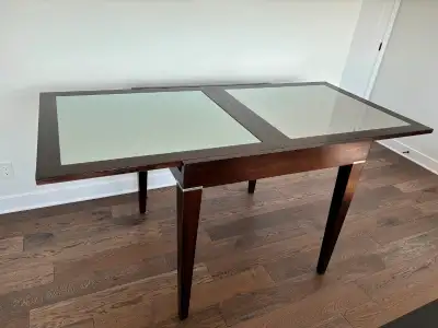 Dining Set – Expandable Glass Table + 4 Counter-Height Chairs, View more