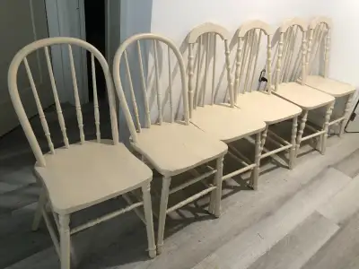 Six dining chairs need some TLC