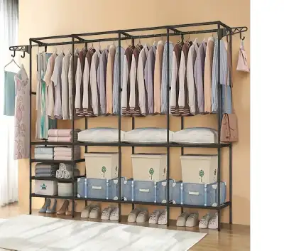 NEW metal 4 tier closet wardrobe organizer home or apartment, View more