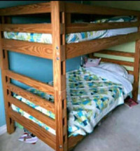 2 sets Crate design twin over twin bunk bed