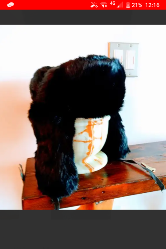 *New* Rabbit Fur Bomber Hat, was $250