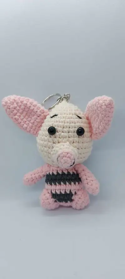 Disney Winnie The Pooh Piglet Crochet Keychain New, never been used Approx 10cm tall