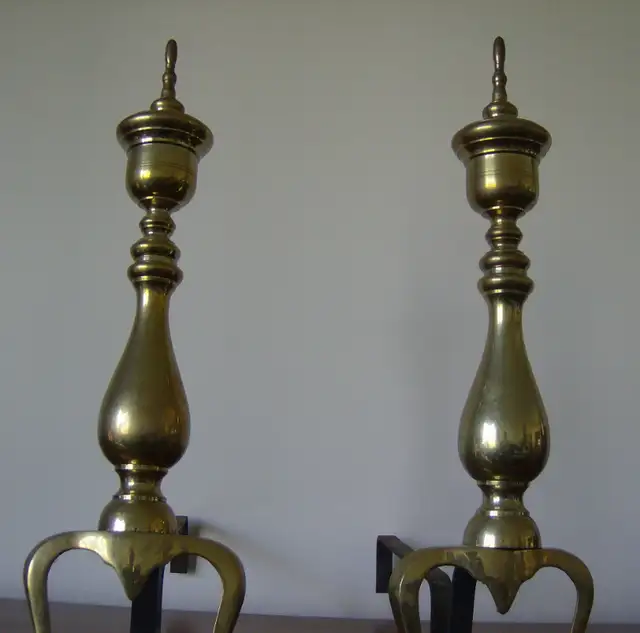 Fireplace Brass Andirons in Fireplace & Firewood in Kingston - Image 3