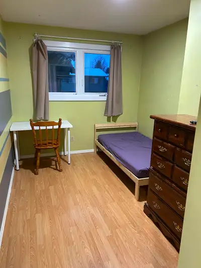 There is one furnished room available for rent on June 30 on the mainfloor of 3 Bedrooms and 1.5 bat...