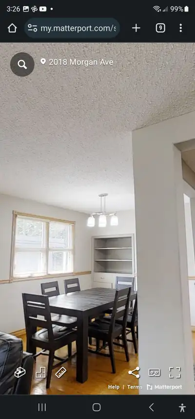 Dining room table and 6 chairs, View more