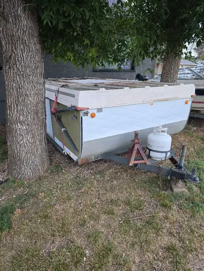 Older tent trailer for sale as is last time we used it the heater worked has a ice box table that fo...