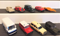 9 Vintage Wiking Collectable Cars , Scale 1:87, Berlin W. German