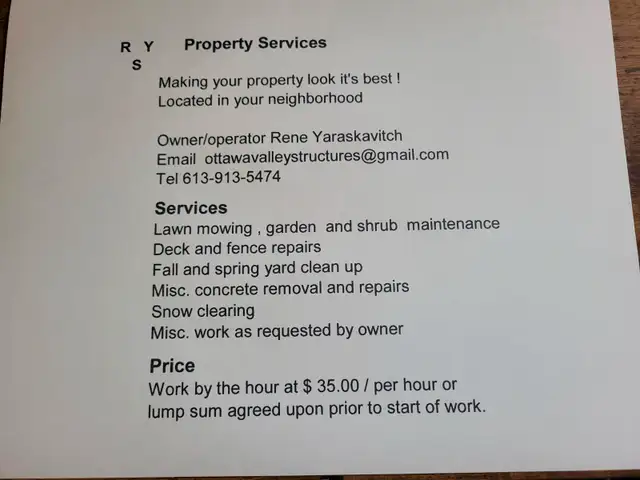 Do you need property services ?