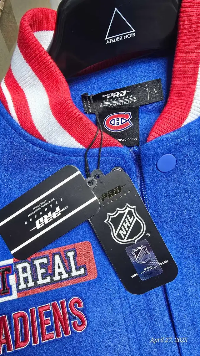 Brand new with tags Pro Standard NHL Canadiens Varsity Jacket in Men's in Laval / North Shore - Image 5