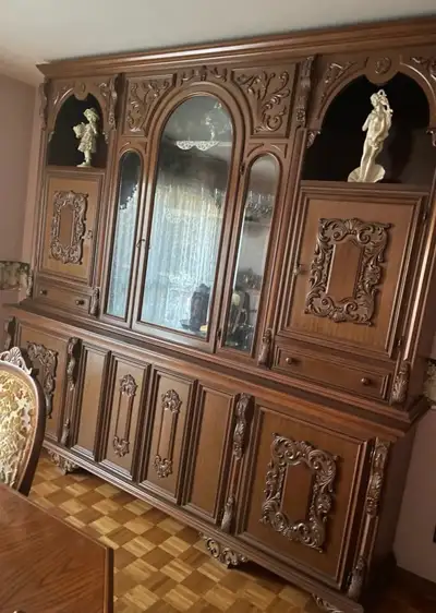 Antique Italian wall unit set with choice of either dining room , View more