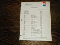 Rupp Snowmobile Accessories Price List Dealer 1974