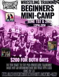 PRO-WRESTLING TRAINING TRYOUT CAMP - JUNE 1st & 2nd!
