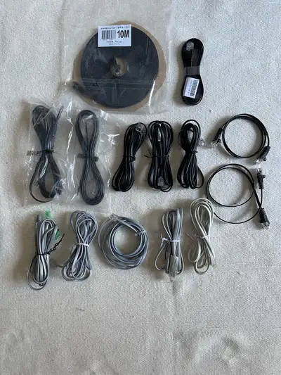 Flat Ethernet Cable Bundle — 14x Cables — Mostly New!, View more