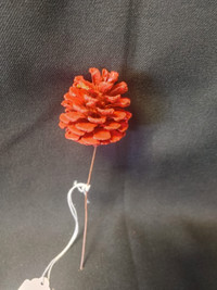 Red Sparkle Pinecone on Stick
