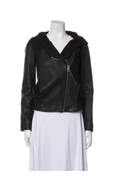 Helmet Lang leather bomber jacket small womens, View more