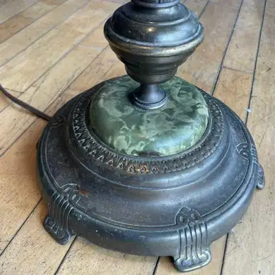 Vintage Floor Lamp with Green Marble Base, View more