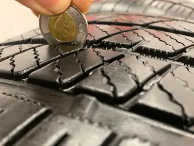 set of two (only 2 available) Bridgestone POTENZA RE980AS all season performance tires off rim very...