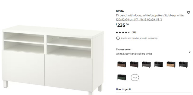 Ikea Besta TV unit in TV Tables & Entertainment Units in City of Toronto - Image 4