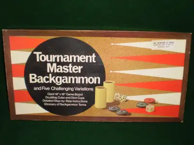 Tournament Master Backgammon Board Game, Vintage 1977, View more