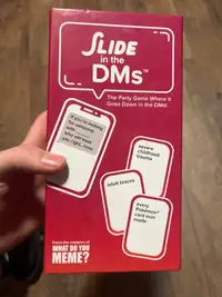 Slide in the DMs card game for adults