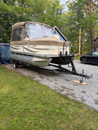 Great condition very comfortable pontoon boat. Full enclosure cover. Lots of storage under all the s...