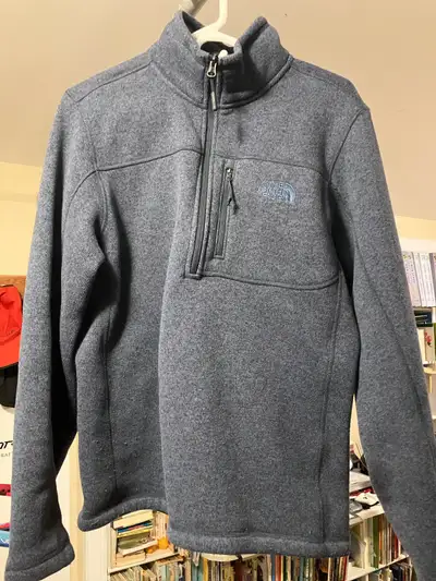 North Face men’s 3/4 zip fleece sweater jacket, size Men’s Small, View more