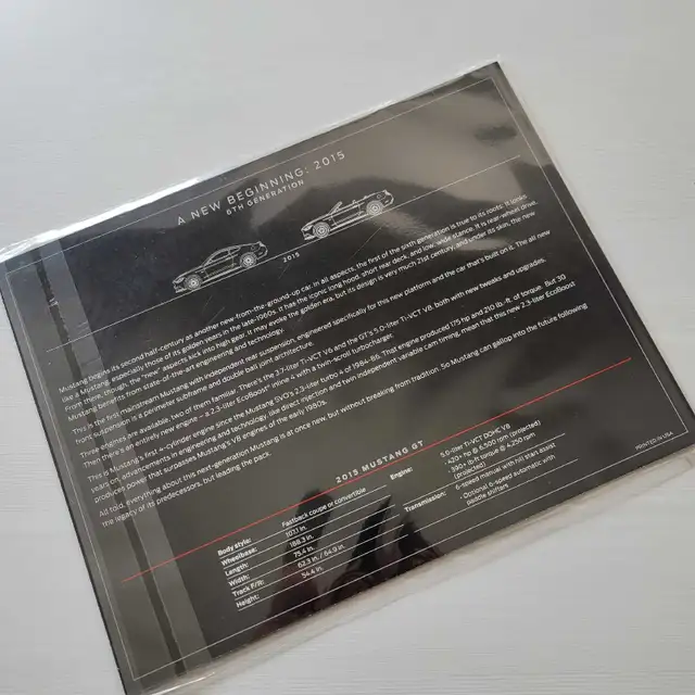 Mustang 2015. Limited Dealer  11"x 8.5" display cards+ broc in Other in Red Deer - Image 4