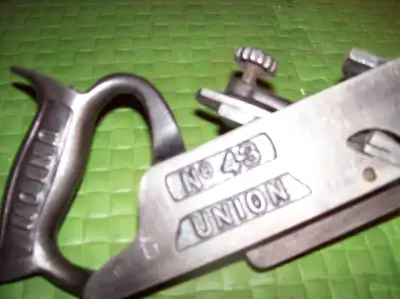 Union #43 Rabbet Plane 1 1/2" Cut w/Adjustable Fence PICK UP ONLY