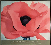 Georgia O'Keeffe 'Poppy" Large Vintage Framed Print Met. Museum