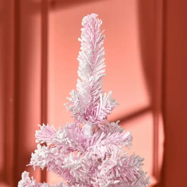 5 FT Snow Flocked Artificial Christmas Tree, Pencil Xmas Tree wi in Holiday, Event & Seasonal in Markham / York Region - Image 9