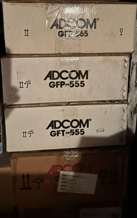 Three Adcom Preamp GFP-750 & GFP-565 & GFP-555 plus TunerGFT-555