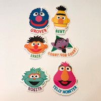 2000 Sesame Street Sandylion Stickers Bert Grover Ernie Count