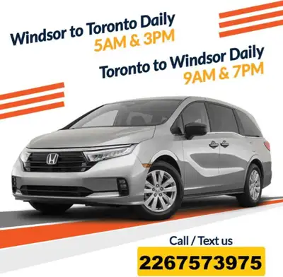 Windsor to Toronto/ Brampton DAILY @ 5AM & 3PM // WIFI, View more