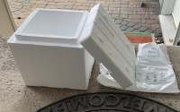Styrofoam coolers (3) with ice packs