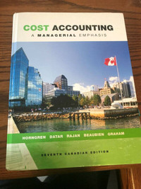 University textbooks - Cost accounting 7th, Cornerstones 2nd