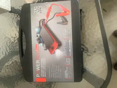 400 amp Power All power back also has flashlight and can charge your phone . 403-580-9330