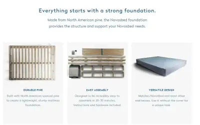 Novosbed Mattress Foundation Twin Size BRAND NEW in box, View more