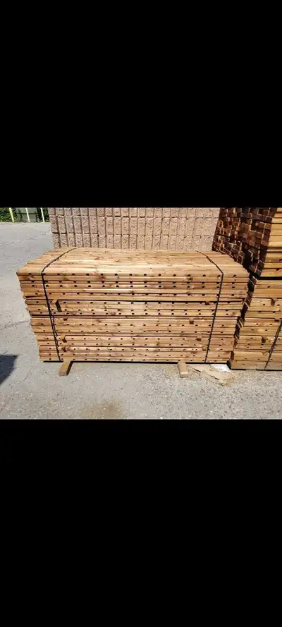 I Have Several Brand New Bundles of Profiled 2x4x6 Pressure Treated Drilled Deck Rail Seconds For Sa...