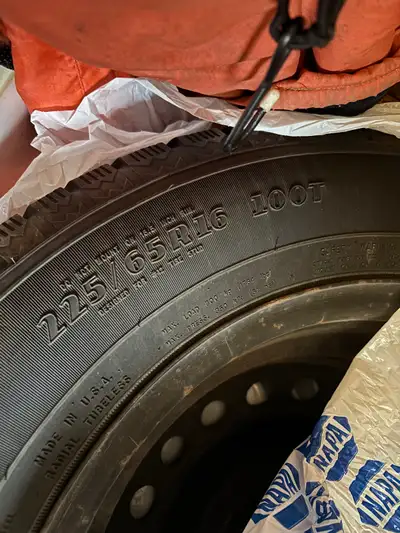 Tires in excellent shape and on the rims