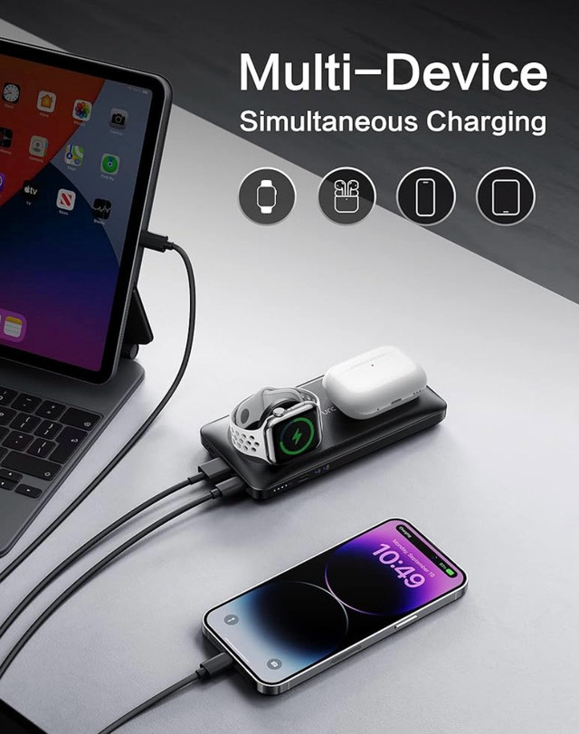 Magnetic 3 in 1 wireless charger in iPads & Tablets in St. Catharines - Image 3