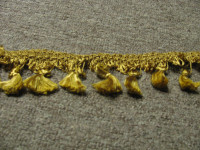 frange dorée avec petits glands 5 mètres