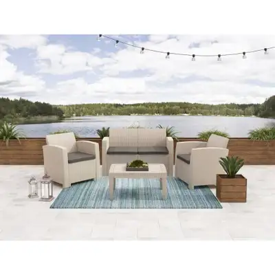 Jasper 4 peice Patio Conversation set, Condo Size, NEW IN BOX, View more
