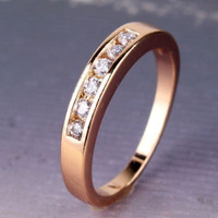 Ladies 18K gold filled wedding band ring 5.5 - 9  new