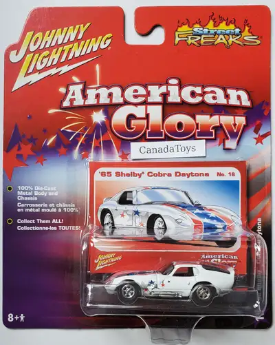 Johnny Lightning American Glory '65 SHELBY COBRA DAYTONA $15 The package is unopened and the car is...